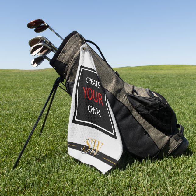 Erstellen Sie Ihre eigene - mit Monogramm, markens Golfhandtuch (Gras)
