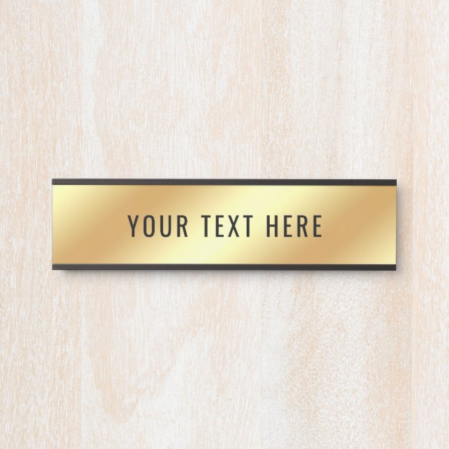 Erstellen Sie Ihre eigene moderne elegante Gold Lo Türschild (Vorderseite )