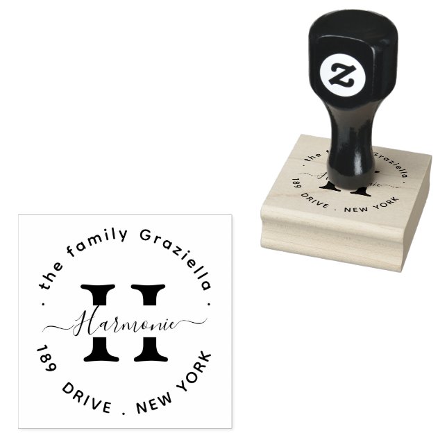 Erstellen Sie Ihre eigene moderne Runde Gummistempel (Stempel)