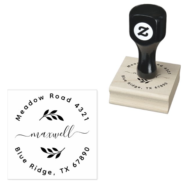 Erstellen Sie Ihre eigene moderne, runde Rücksende Gummistempel (Stempel)