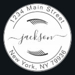 Erstellen Sie Ihre eigene moderne, runde Rücksende Runder Aufkleber<br><div class="desc">Erstellen Sie Ihren eigenen modernen Rundsticker für die klassische Rundsticker-Rücksendeadresse</div>