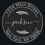 Erstellen Sie Ihre eigene moderne, runde Rücksende Runder Aufkleber<br><div class="desc">Erstellen Sie Ihren eigenen modernen Rundsticker für die klassische Rundsticker-Rücksendeadresse</div>