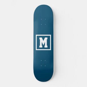Erstellen Sie Ihre eigene Monogram-Vorlage blau un Skateboard