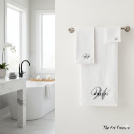 Erstellen Sie Ihre eigene Monogramm-Farbanpassung  Badhandtuch Set