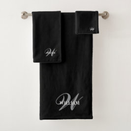 Erstellen Sie Ihre eigene Monogramm-Farbenanpassun Badhandtuch Set