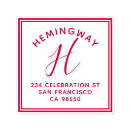 Erstellen Sie Ihre eigene Monogramm-Script-Rücksen Permastempel