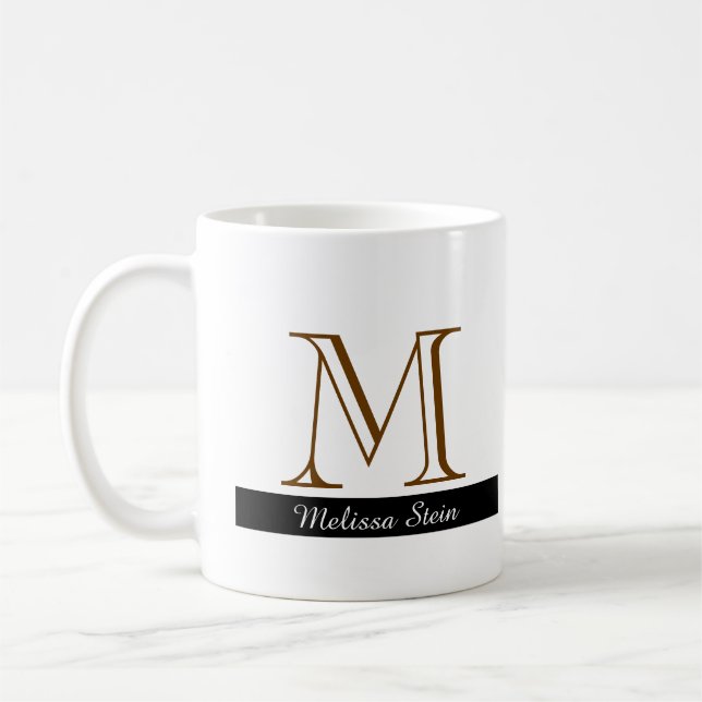 Erstellen Sie Ihre eigene Monogramm-Tasse Kaffeetasse (Links)