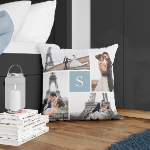 Erstellen Sie Ihre eigene monogrammierte 5-Foto-Ga Kissen