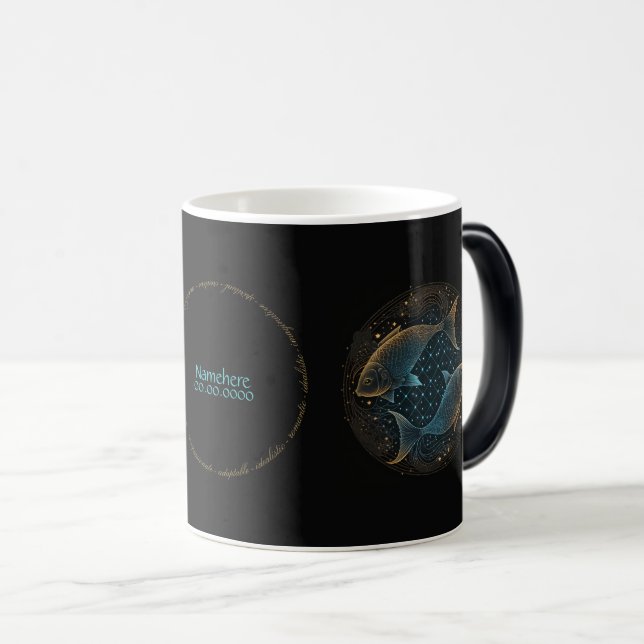 Erstellen Sie Ihre eigene mystische Astrologie Fis Verwandlungstasse (VorderseiteRechts)