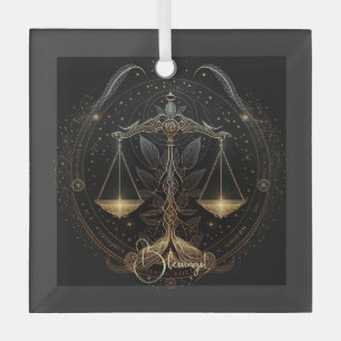 Erstellen Sie Ihre eigene mystische Astrologie Lib Ornament Aus Glas