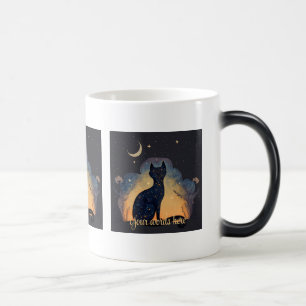 Erstellen Sie Ihre eigene mystische Black Cat-Silh Verwandlungstasse