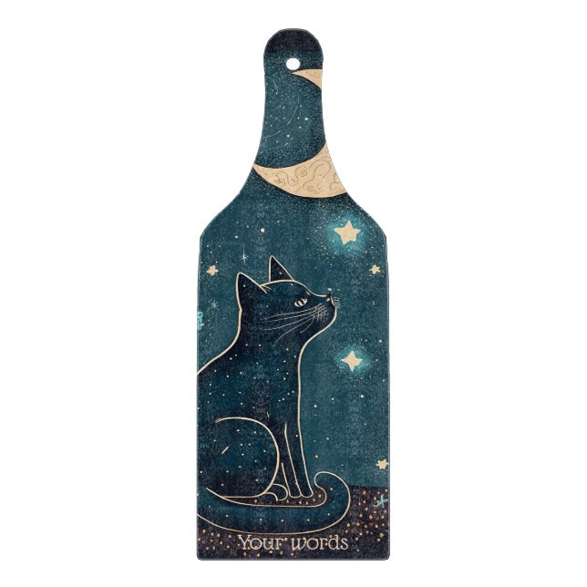 Erstellen Sie Ihre eigene mystische Black Cat & Wi Schneidebrett (Vorderseite)