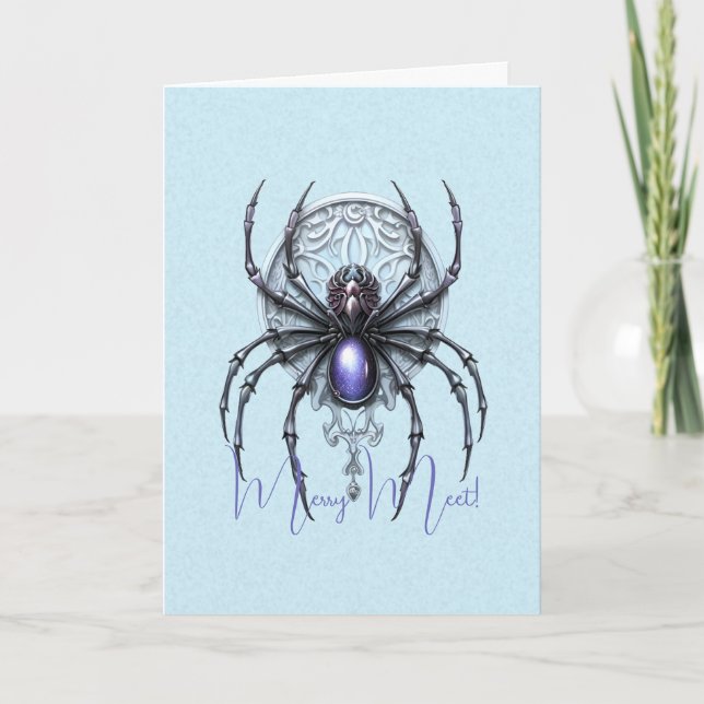 Erstellen Sie Ihre eigene mystische Lila Spinne Karte (Vorderseite)