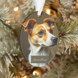 Erstellen Sie Ihre eigene Niedliche Hundeschablone Ornament