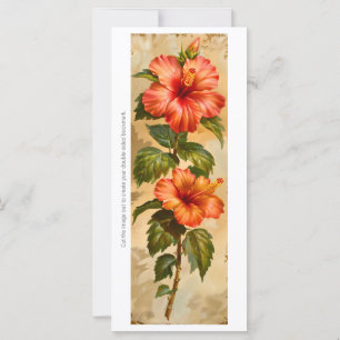 Erstellen Sie Ihre eigene Orange Hibisken Lesezeic