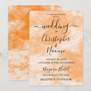 Erstellen Sie Ihre eigene Orange & White Textur Einladung
