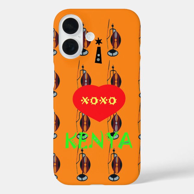 Erstellen Sie Ihre eigene Orange Xoxo iPhone Case (Rückseite)