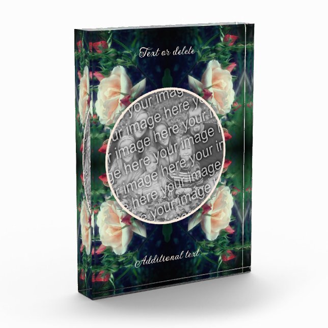 Erstellen Sie Ihre eigene Peach-Rose und -Buds Fotoblock (Links)