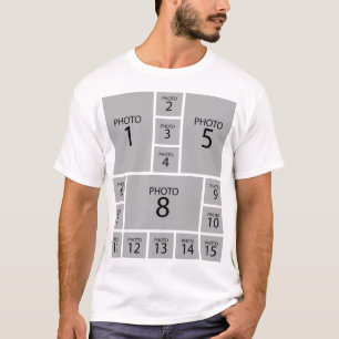 Erstellen Sie Ihre eigene personalisierte 15-Foto- T-Shirt