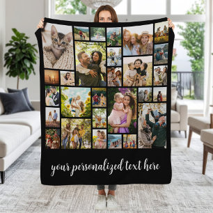 Erstellen Sie Ihre eigene personalisierte 28-Foto- Fleecedecke