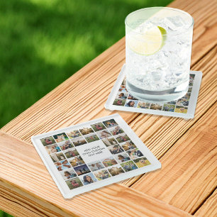 Erstellen Sie Ihre eigene personalisierte Fotocoll Glasuntersetzer