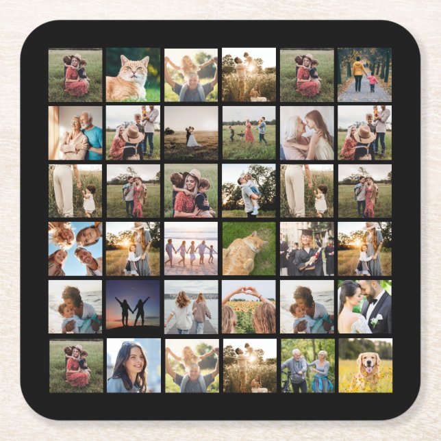 Erstellen Sie Ihre eigene Personalisierte FotoColl Rechteckiger Pappuntersetzer (Vorderseite)