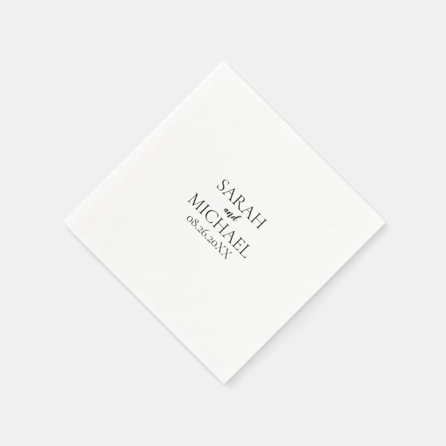 Erstellen Sie Ihre eigene - Personalisierte Hochze Serviette (Ecke)