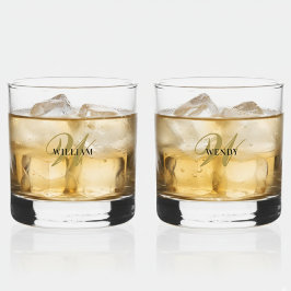 Erstellen Sie Ihre eigene personalisierte Monogram Whiskyglas