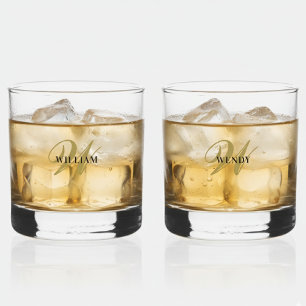 Erstellen Sie Ihre eigene personalisierte Monogram Whiskyglas