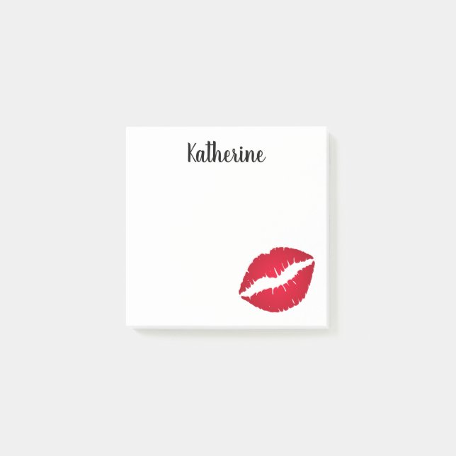 Erstellen Sie Ihre eigene Personalisierte Red Kiss Post-it Klebezettel (Vorderseite)