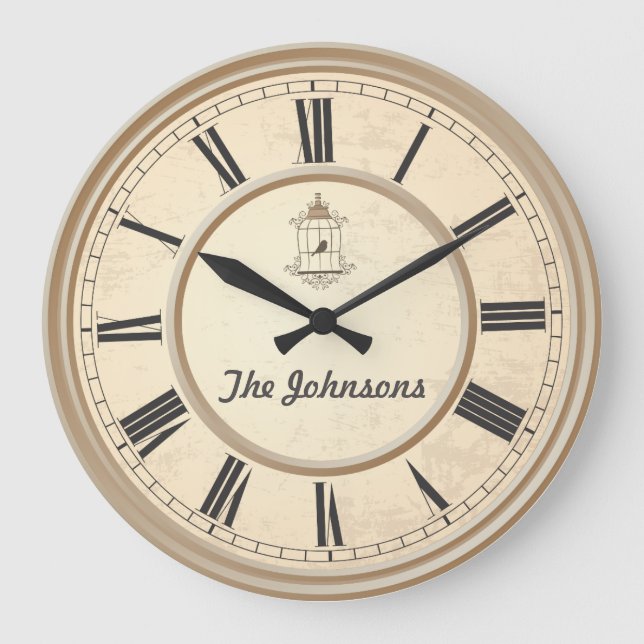 Erstellen Sie Ihre eigene Personalisierte Wall-Uhr Große Wanduhr (Vorderseite)