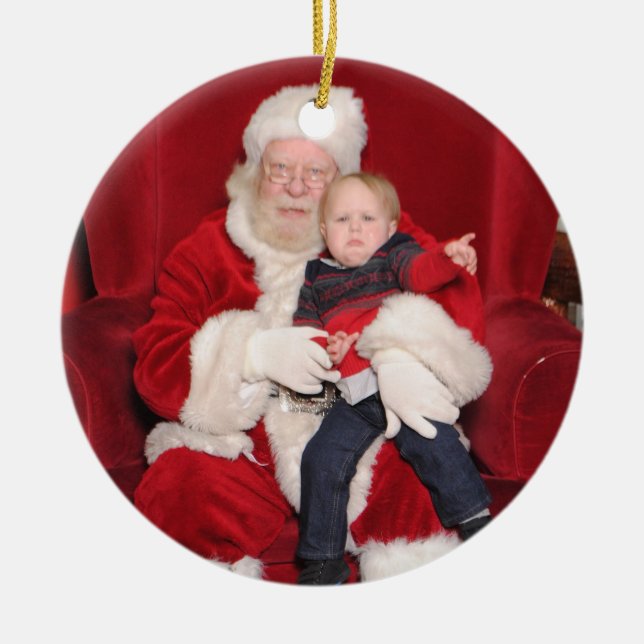 Erstellen Sie Ihre eigene Personalisierte Weihnach Keramik Ornament (Vorne)