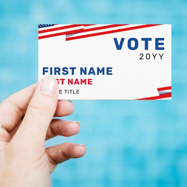 Erstellen Sie Ihre eigene politische Wahlkampagne Visitenkarte (Von Creator hochgeladen)