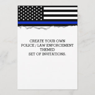 Erstellen Sie Ihre eigene Polizei Flag Torout Look Einladung