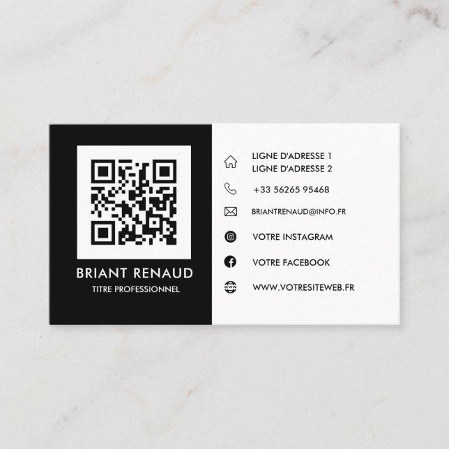 Erstellen Sie Ihre eigene QR-Visitenkarte Visitenkarte (Vorderseite)