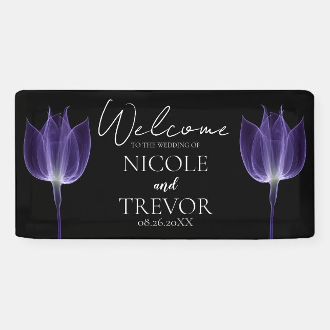 Erstellen Sie Ihre eigene - Ray Blume Wedding Welc Banner (Horizontal)
