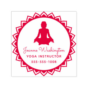 Erstellen Sie Ihre eigene Red Yoga Pose Permastempel