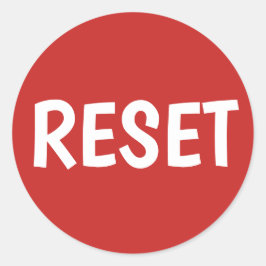 Erstellen Sie Ihre eigene Reset-Schaltfläche Runder Aufkleber