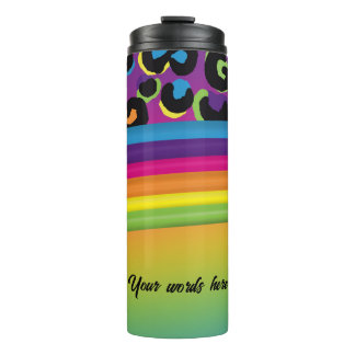 Erstellen Sie Ihre eigene Retro-90er-Regenbogen- u Thermosbecher