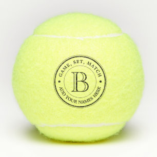 Erstellen Sie Ihre eigene Retro-Logo-Jubiläumsmono Tennisbälle