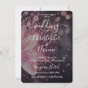 Erstellen Sie Ihre eigene rosa-graue Sparkle-Blume Einladung