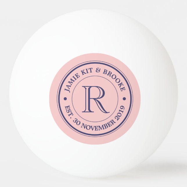 Erstellen Sie Ihre eigene Rose Quartz Rosa Logo Mo Tischtennisball (Vorderseite)