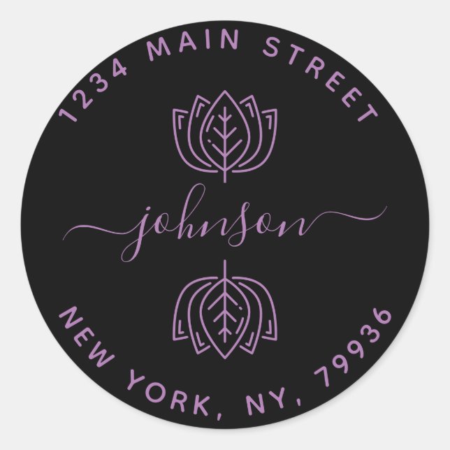 Erstellen Sie Ihre eigene Round Rücksendeadresse C Runder Aufkleber (Vorderseite)