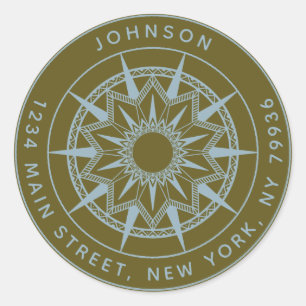 Erstellen Sie Ihre eigene Round-Rücksendeadresse Runder Aufkleber