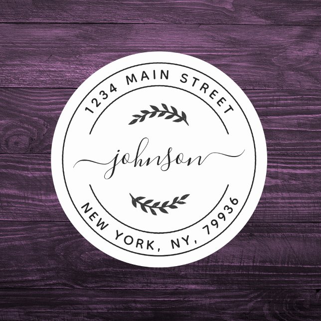 Erstellen Sie Ihre eigene Round-Rücksendeadresse Runder Aufkleber (Von Creator hochgeladen)