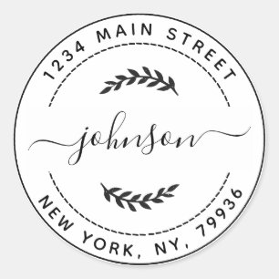 Erstellen Sie Ihre eigene Round-Rücksendeadresse Runder Aufkleber