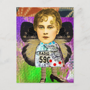 Erstellen Sie Ihre eigene ruhige Zetti-Collage Postkarte