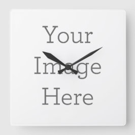 Erstellen Sie Ihre eigene runde, weiße Gerahmte Wa Quadratische Wanduhr