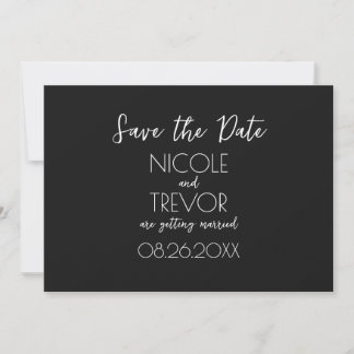 Erstellen Sie Ihre eigene - Schlicht Schwarz Minim Save The Date