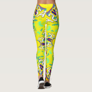 Erstellen Sie Ihre eigene schöne Blumenmuster Klei Leggings